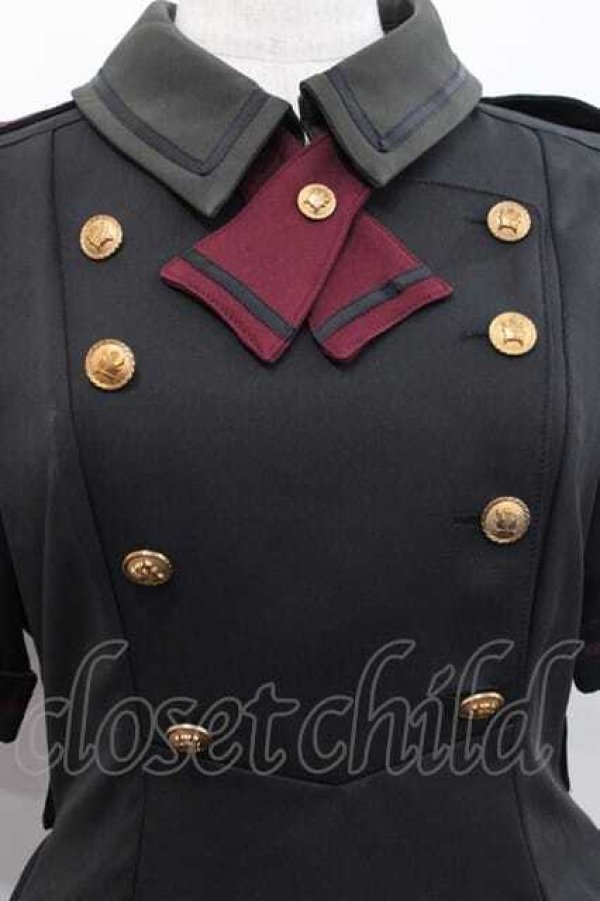 画像4: Amavel / Daydream Crestミリタリーワンピース  黒 I-25-10-10-072-CA-OP-SA-ZI (4)