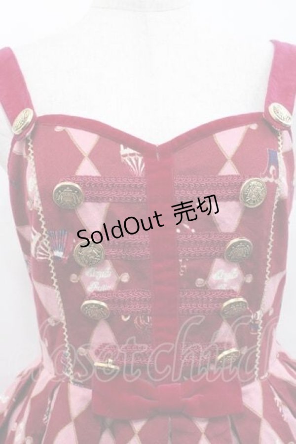 画像4: Angelic Pretty / TOY MARCHジャンパースカート  ボルドー I-25-10-10-080-AP-OP-SA-ZI (4)