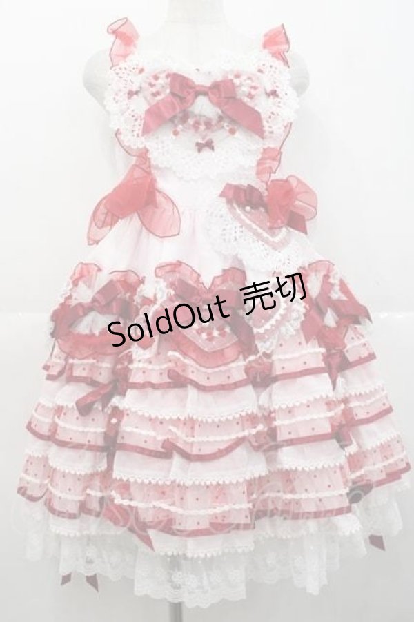 画像1: BABY,THE STARS SHINE BRIGHT / いちごのCharlotteジャンパースカート  ピンク I-25-10-10-082-BA-OP-SA-ZI (1)