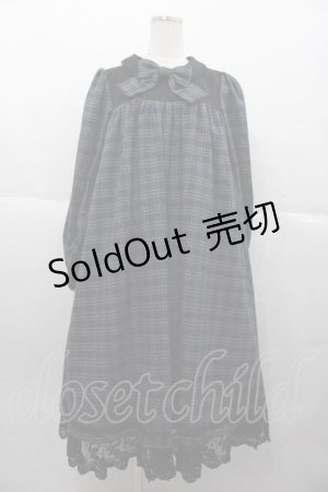 画像: ATELIER PIERROT / アマービレドレス  黒Ｘグリーンチェック I-25-10-10-087-EL-OP-SA-ZI