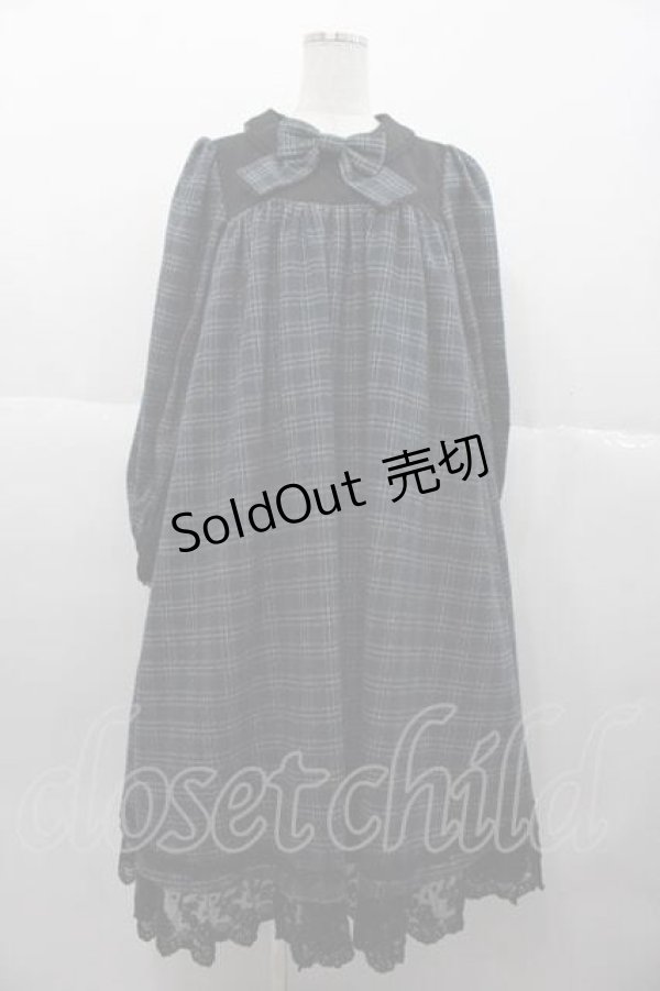 画像1: ATELIER PIERROT / アマービレドレス  黒Ｘグリーンチェック I-25-10-10-087-EL-OP-SA-ZI (1)