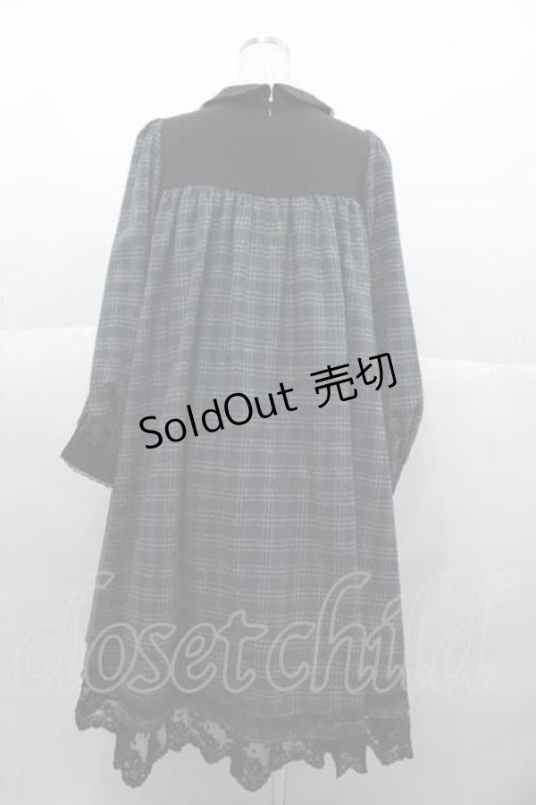 画像2: ATELIER PIERROT / アマービレドレス  黒Ｘグリーンチェック I-25-10-10-087-EL-OP-SA-ZI (2)