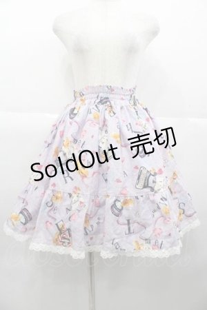 画像: metamorphose / リスのお手紙フリルスカート  ラベンダー I-25-10-10-088-ME-SK-SA-ZI