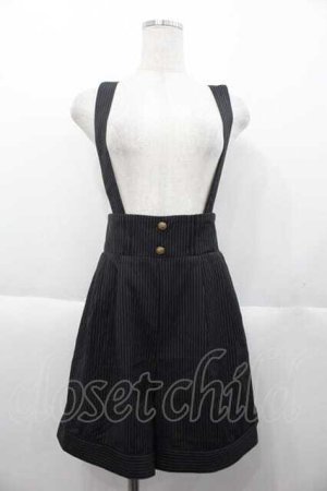 画像: Amavel / ストライプサス付きパンツ  黒Ｘ白 I-25-10-10-093-CA-PA-SA-ZI