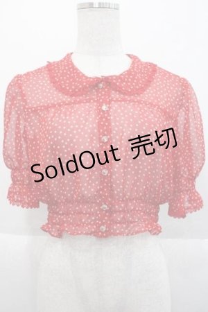 画像: MILK / アイスフラッペブラウス  赤Ｘ白 I-25-10-10-010-ML-BL-SA-ZI