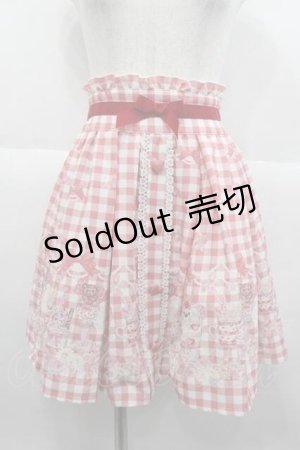 画像: LIZ LISA / SweetBearGelato柄スカート  赤 I-25-10-10-101-LO-SK-SA-ZI