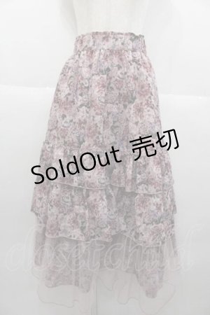 画像: axes femme / フルールPTティアードスカート  ピンク I-25-10-10-105-AX-SK-SA-ZT525