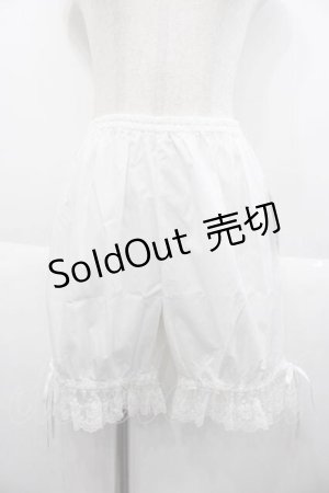 画像: BABY,THE STARS SHINE BRIGHT / くまくみゃちゃんのドロワーズ  白 I-25-10-10-110-BA-PA-SA-ZI
