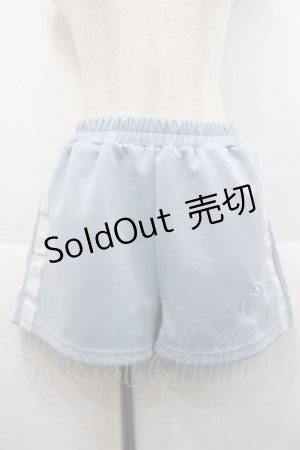 画像: ACDC RAG / 安心、ジャージショートパンツ  サックスＸ白 I-25-10-10-111-PU-PA-SA-ZI