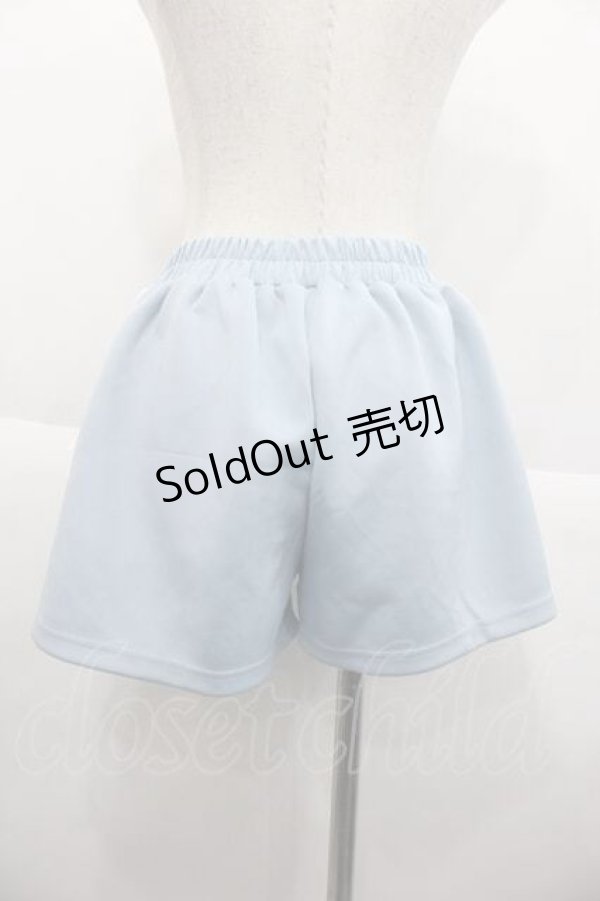 画像2: ACDC RAG / 安心、ジャージショートパンツ  サックスＸ白 I-25-10-10-111-PU-PA-SA-ZI (2)