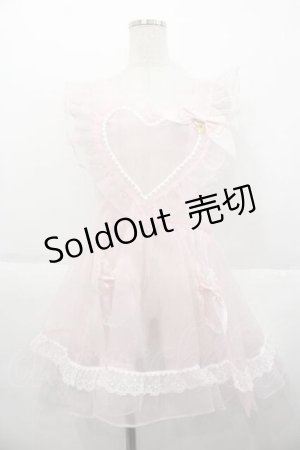 画像: BABY,THE STARS SHINE BRIGHT / オーガンジーハートエプロン  ピンク I-25-10-10-115-BA-TO-SA-ZI