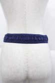 画像3: axes femme / マリンパールモチーフゴムベルト  ネイビーＸ白 I-25-10-10-122-AX-ZA-SA-ZI (3)