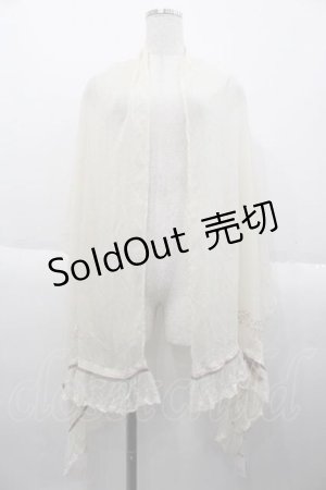 画像: axes femme / 刺繍入りストール  キナリ I-25-10-10-123-AX-ZA-SA-ZI