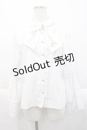 画像: Amavel / ハイネックリボンタイブラウス  白 I-25-10-10-003-CA-BL-SA-ZI
