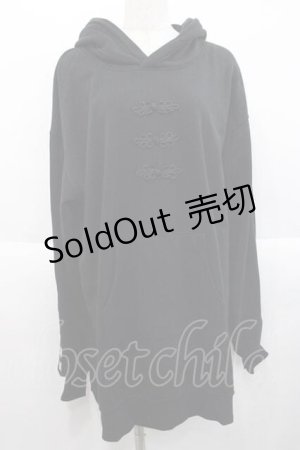 画像: Jamieエーエヌケー / チャイナボタンパーカーワンピース  黒Ｘ白 I-25-10-10-026-LO-OP-SA-ZI