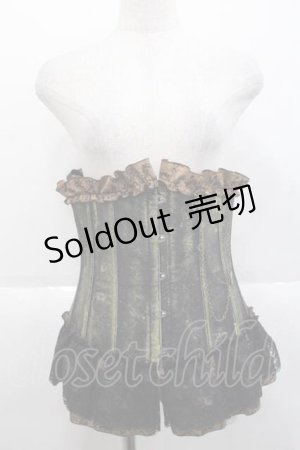 画像: STEAM / コルセット  ブラック×ブラウン I-25-10-10-031-HN-TO-SA-ZI