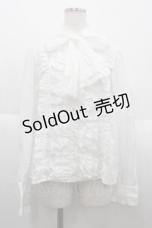 画像: Angelic Pretty / Charming立ち襟ブラウス  白 I-25-10-15-001-AP-OP-SA-ZI