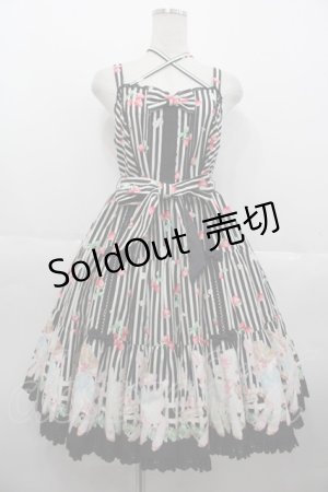 画像: Angelic Pretty / Sheep Gardenティアードジャンパースカート  黒 I-25-10-15-043-AP-OP-SA-ZI