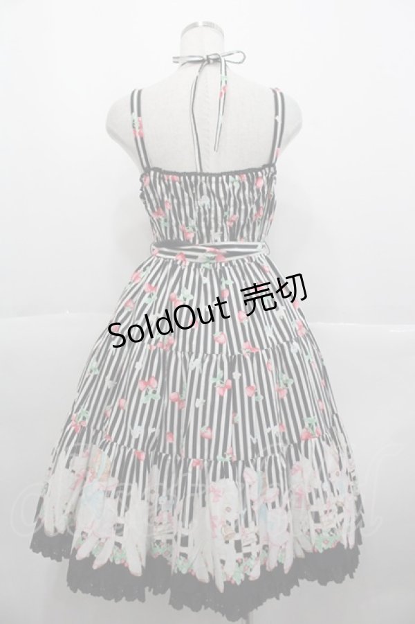 画像2: Angelic Pretty / Sheep Gardenティアードジャンパースカート  黒 I-25-10-15-043-AP-OP-SA-ZI (2)