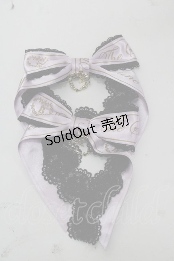 画像3: BABY,THE STARS SHINE BRIGHT / Sweet Best Wishesジャンパースカート＆リボンクリップセット  黒Ｘラベンダー I-25-10-15-048-BA-OP-SA-ZI (3)