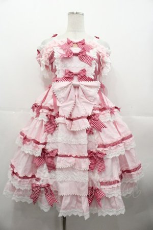 画像: BABY,THE STARS SHINE BRIGHT / Flancesca Ribbonジャンパースカート  ピンク I-25-10-15-049-BA-JA-SA-ZI