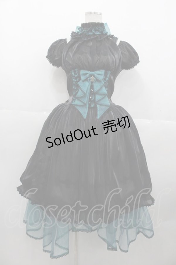 画像1: ALICE and the PIRATES / Crown jellyfishワンピースドレス  黒 I-25-10-15-051-PA-OP-SA-ZI (1)