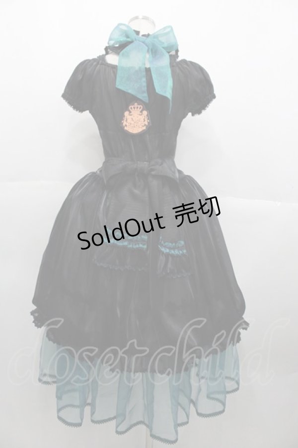 画像2: ALICE and the PIRATES / Crown jellyfishワンピースドレス  黒 I-25-10-15-051-PA-OP-SA-ZI (2)