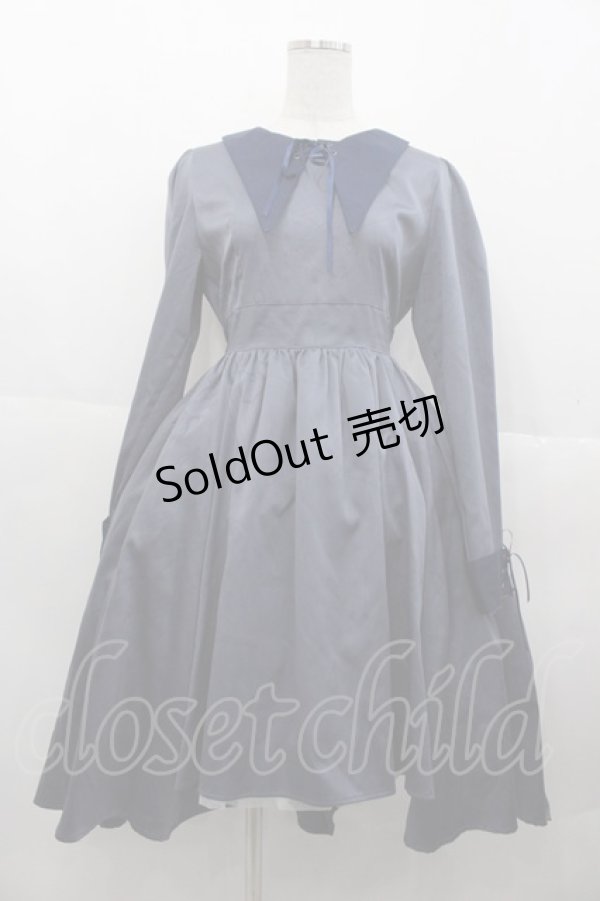 画像1: ALICE and the PIRATES / 蜘蛛の巣おばけプリントワンピース  グレー I-25-10-15-052-PA-OP-SA-ZI (1)