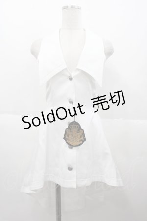 画像: ALICE and the PIRATES / 蜘蛛の巣おばけプリントベスト  白 I-25-10-15-053-PA-JA-SA-ZI