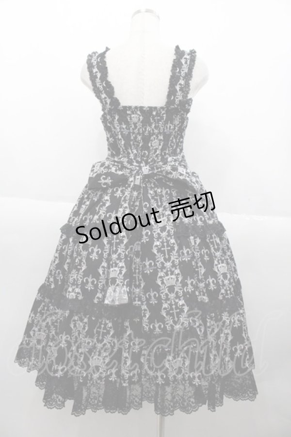 画像2: metamorphose / クラウンクロスティアードジャンパースカート 1 黒 I-25-10-15-054-ME-OP-SA-ZI (2)