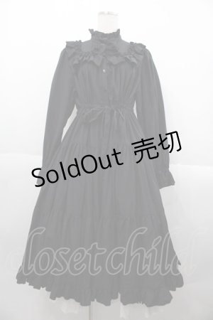 画像: Physical Drop / 前釦スタンドカラーワンピース  黒 I-25-10-15-056-LO-OP-SA-ZI