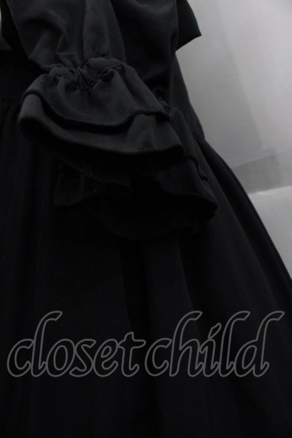 Physical Drop / 前釦スタンドカラーワンピース 黒 I-25-10-15-056-LO