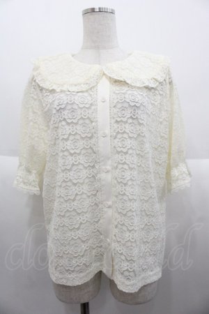 画像: m petit by misako / AOKレースブラウス L 白 I-25-10-15-007-LO-BL-SA-ZI