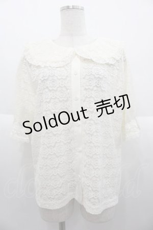 画像: m petit by misako / AOKレースブラウス L 白 I-25-10-15-007-LO-BL-SA-ZI