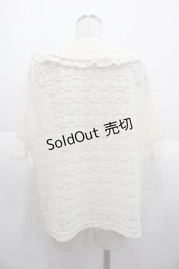 画像2: m petit by misako / AOKレースブラウス L 白 I-25-10-15-007-LO-BL-SA-ZI (2)
