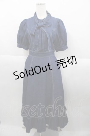 画像: STRIPE CLUB / STRIPE CLUB × 深澤翠/デニムプラージュワンピース  青デニム I-25-10-15-068-LO-OP-SA-ZI
