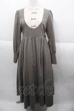 画像: Maison de FLEUR Petite Robe canone / カノンレトロワンピース M ブラウン I-25-10-15-069-EL-OP-SA-ZI