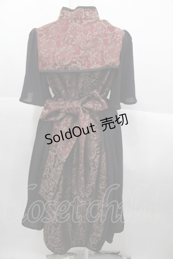 画像2: axes femme Kawaii / メイリンワンピース  ボルドーＸ黒 I-25-10-15-071-AX-OP-SA-ZI (2)