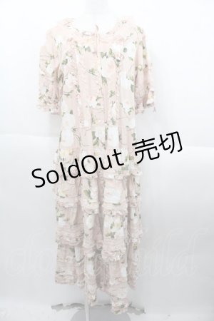 画像: PINK HOUSE / ホワイトローズプリントワンピース  ピンク I-25-10-15-076-LO-OP-SA-ZI