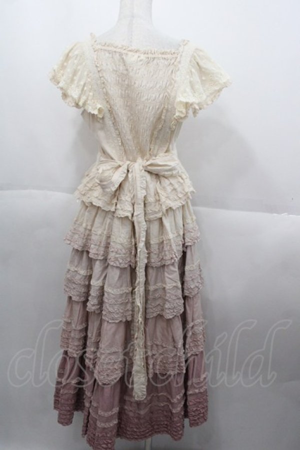 画像2: PINK HOUSE / ローンティアードワンピース  ピンク I-25-10-15-077-LO-OP-SA-ZS (2)