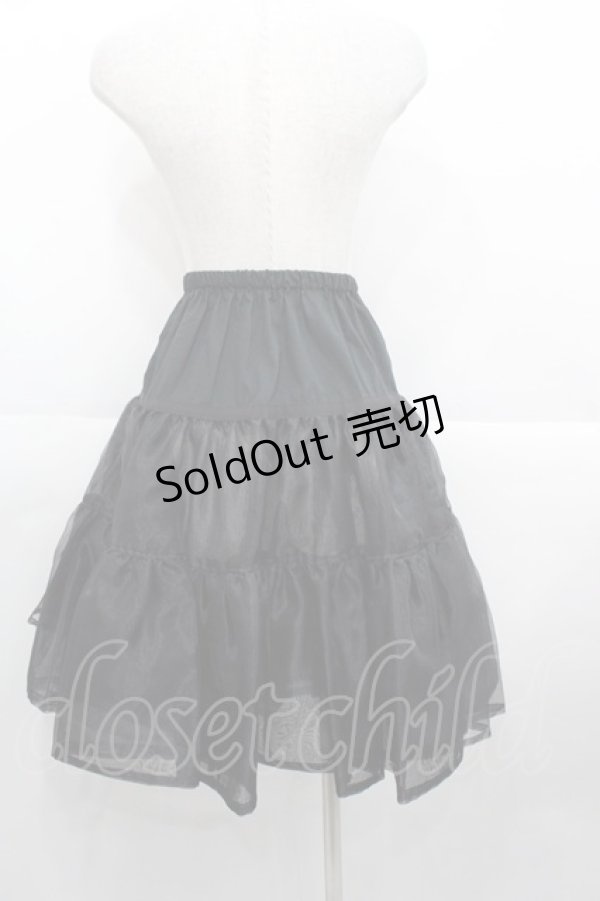 画像2: Innocent World / オーガンジーパニエ  黒 I-25-10-15-085-IW-SK-SA-ZI (2)