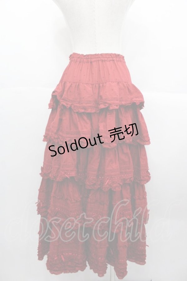 画像2: PINK HOUSE / 水玉プリントフリルスカート  赤 I-25-10-15-089-LO-SK-SA-ZI (2)