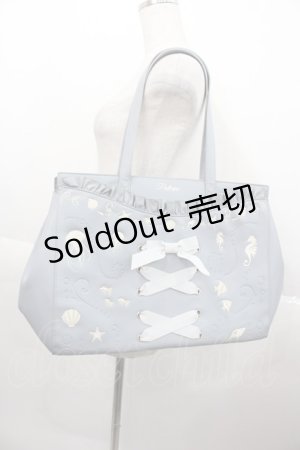 画像: axes femme POETIQUE / アクアリウム刺繍トートバッグ  サックス I-25-10-15-096-AX-BG-SA-ZI