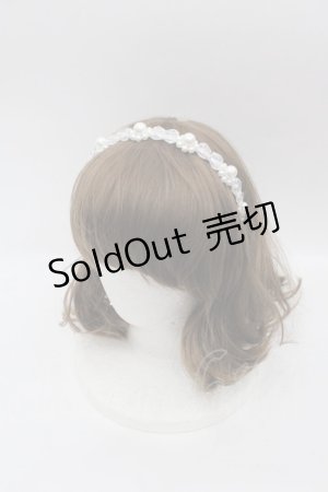 画像: LOLITAその他(お買取対象外) / ビジュー&パールカチューシャ  シルバーＸ白 I-25-10-15-098-LO-AC-SA-ZI