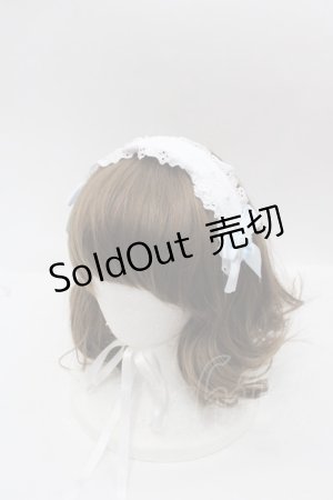 画像: Nile Perch / ヘッドドレス  ホワイト×サックス I-25-10-15-101-LO-ZA-SA-ZI