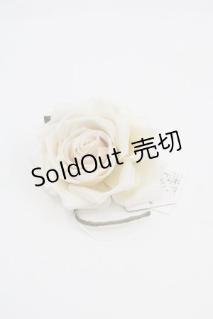 画像: PINK HOUSE / ホワイトローズコサージュ  白 I-25-10-15-110-LO-ZA-SA-ZI