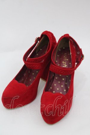 画像: LIZ LISA / ハートベロアパンプス M 赤 I-25-10-15-122-LO-SH-SA-ZI