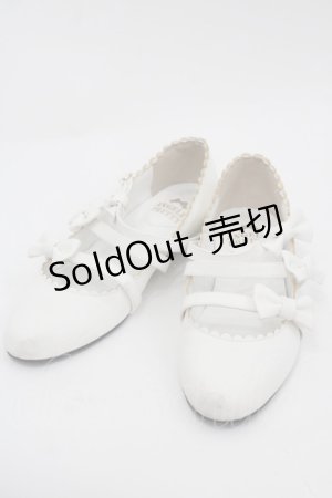 画像: Angelic Pretty / お散歩リボンシューズ S 白 I-25-10-15-123-AP-SH-SA-ZI