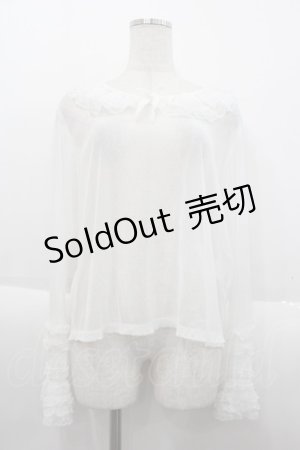 画像: PINK HOUSE / ドットチュールレースブラウス  白 I-25-10-15-012-LO-BL-SA-ZI