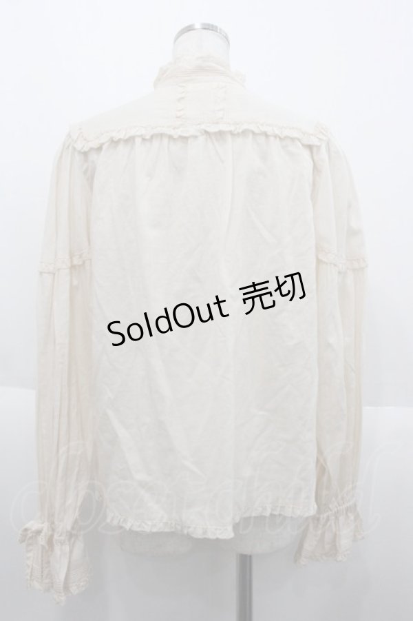 画像2: PINK HOUSE / リボン付きローンブラウス  アイボリー I-25-10-15-013-LO-BL-SA-ZI (2)